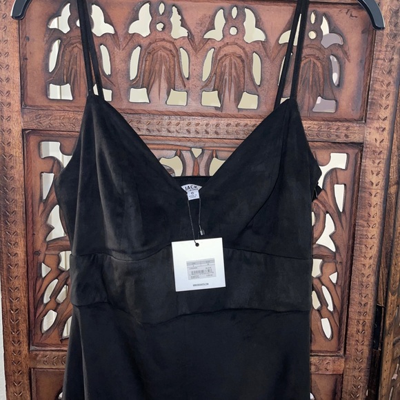 Jack by BB Dakota Faux Suede V-Neck Jumpsuit - Picture 3 of 5